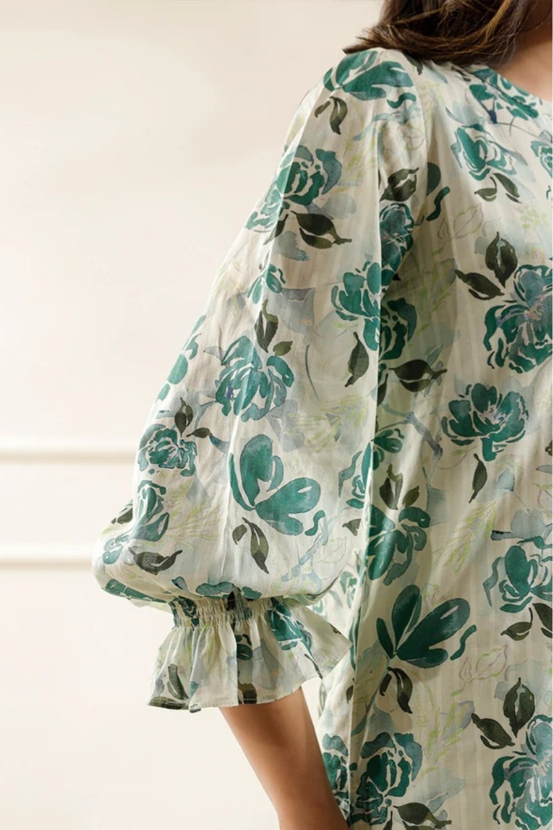 Saya Original - 3 Pcs Printed Lawn Suit with Lace and Hand Work…