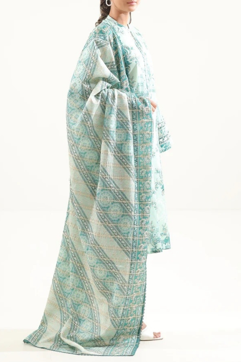 Saya Original - 3 Pcs Printed Lawn Suit with Lace and Hand Work…