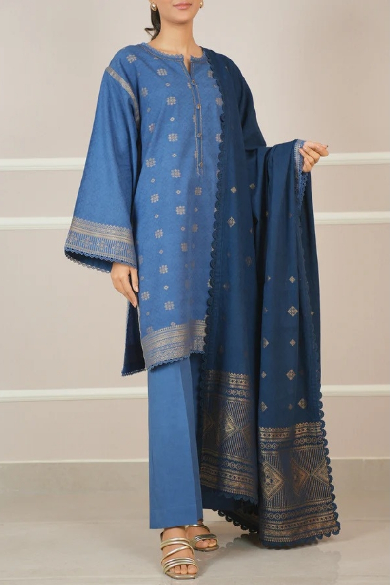 Saya Original - 3 Pcs Printed Lawn Suit with Lace and Hand Work…