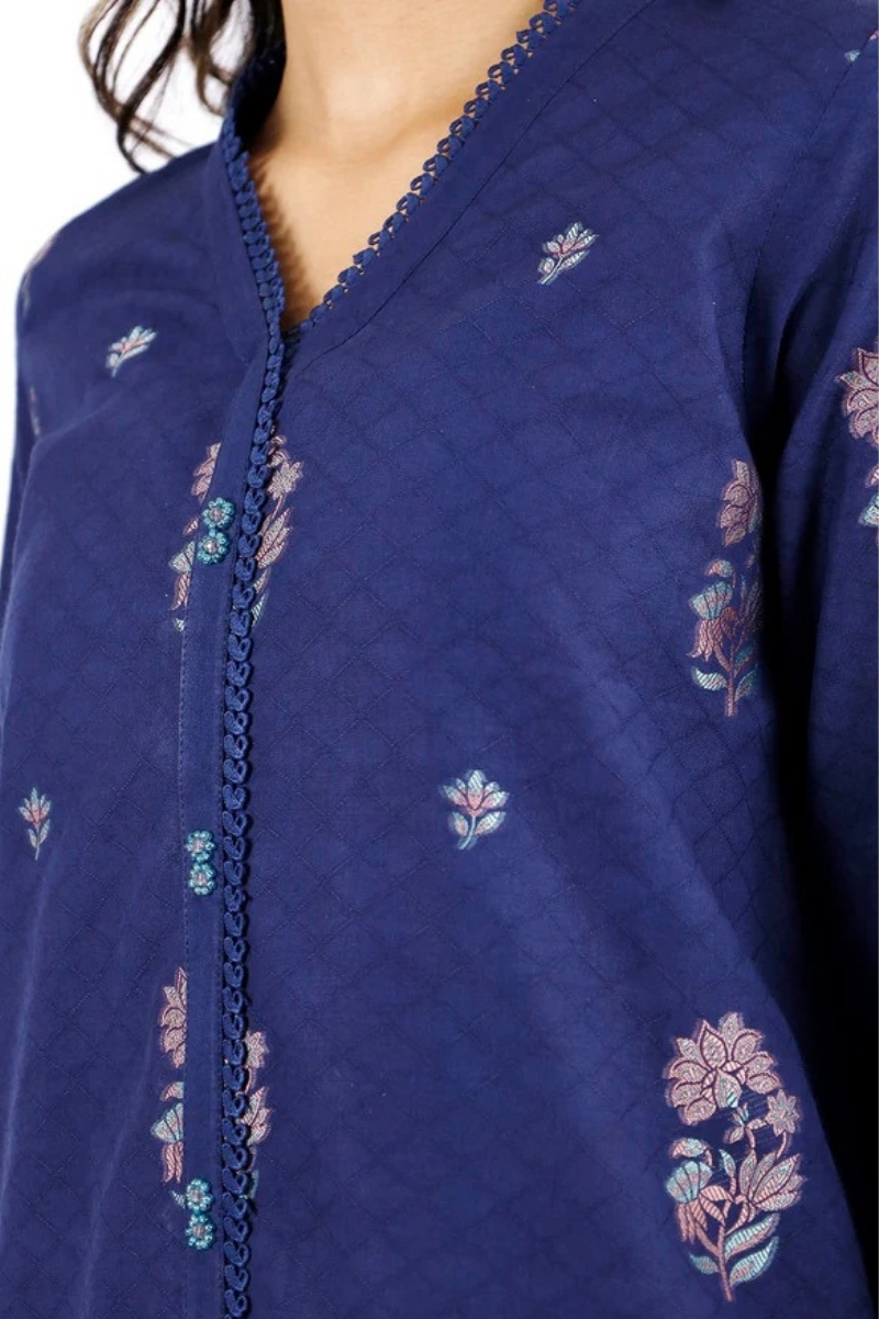 Saya Original - 3 Pcs Printed Lawn Suit with Lace and Hand Work…