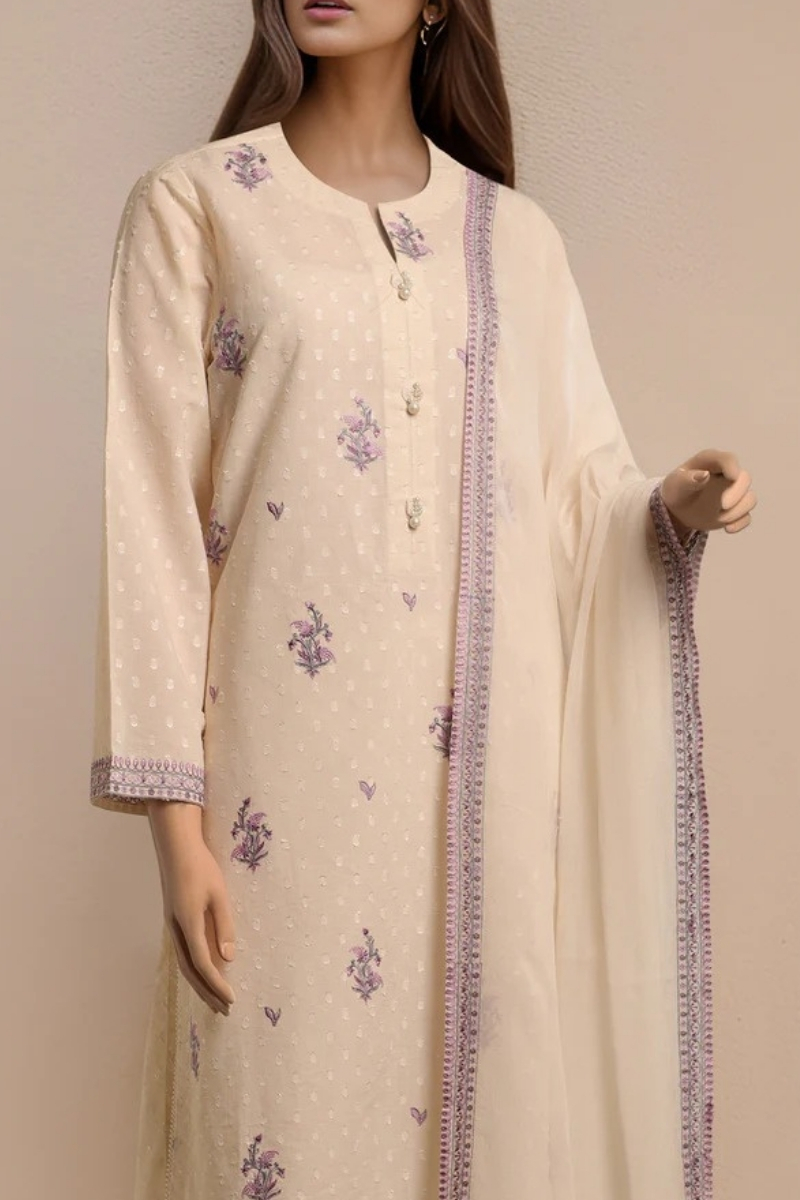 Saya Original - 3 Pcs Printed Lawn Suit with Lace and Hand Work…