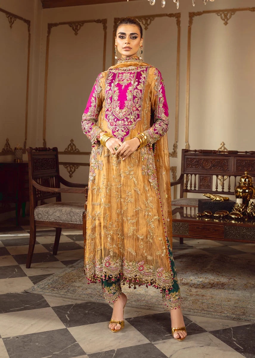 Sultanique pakistani fashion outfit in turquoise, green tones.