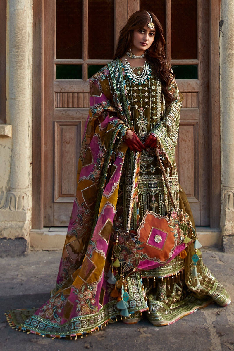 VIRAAS pakistani fashion outfit with coordinated formal styling.