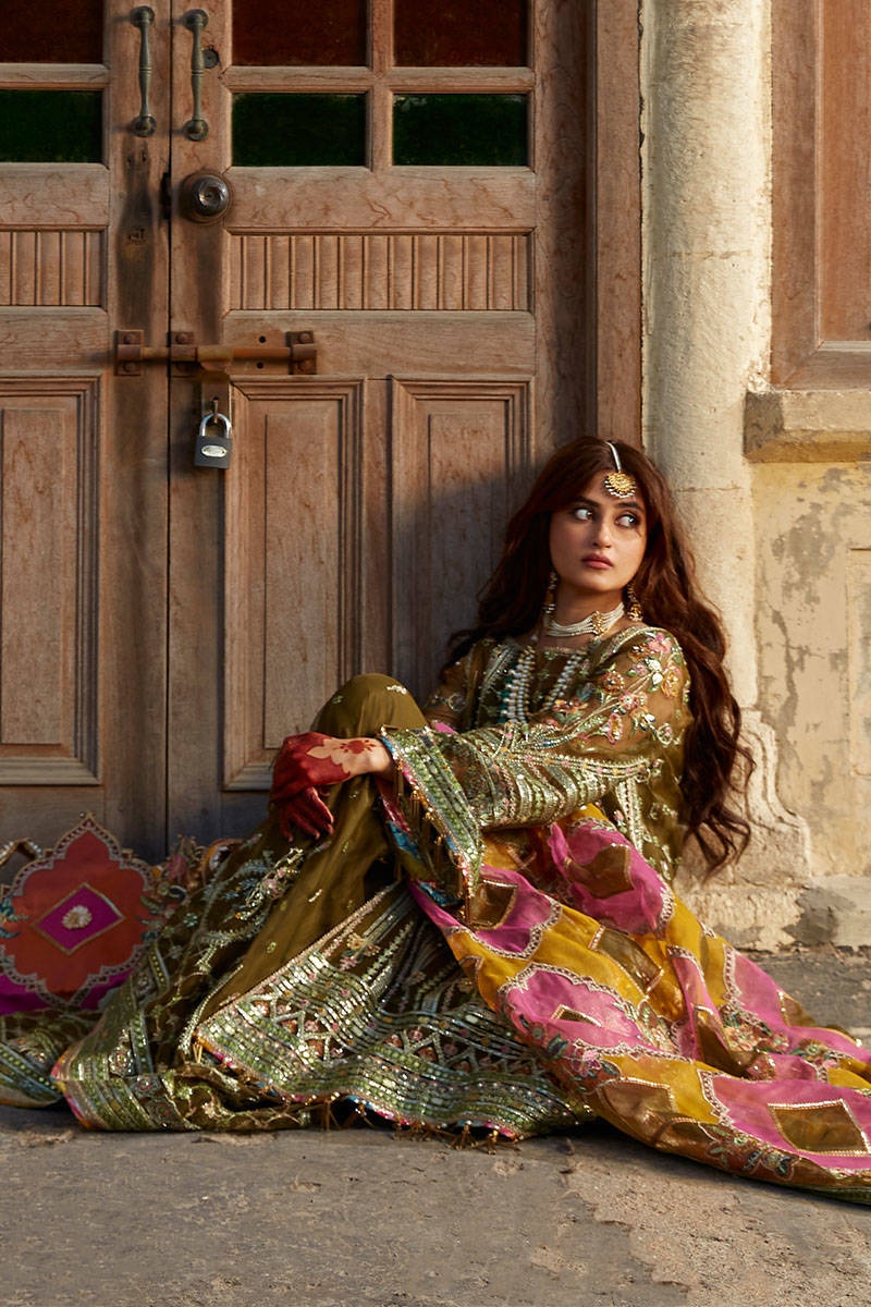 VIRAAS pakistani fashion outfit with coordinated formal styling.