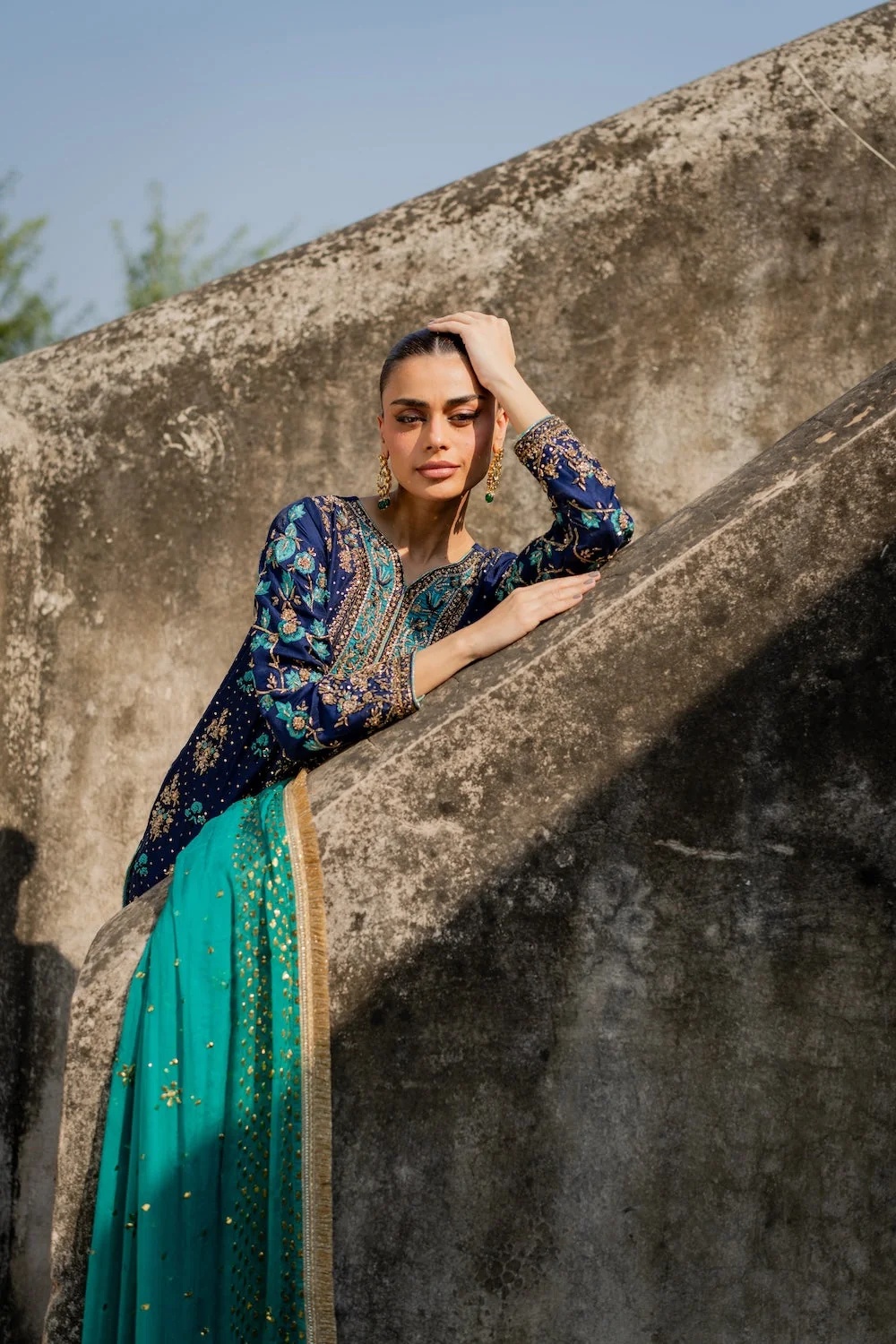 ZOHRA clothing in blue, turquoise tones.